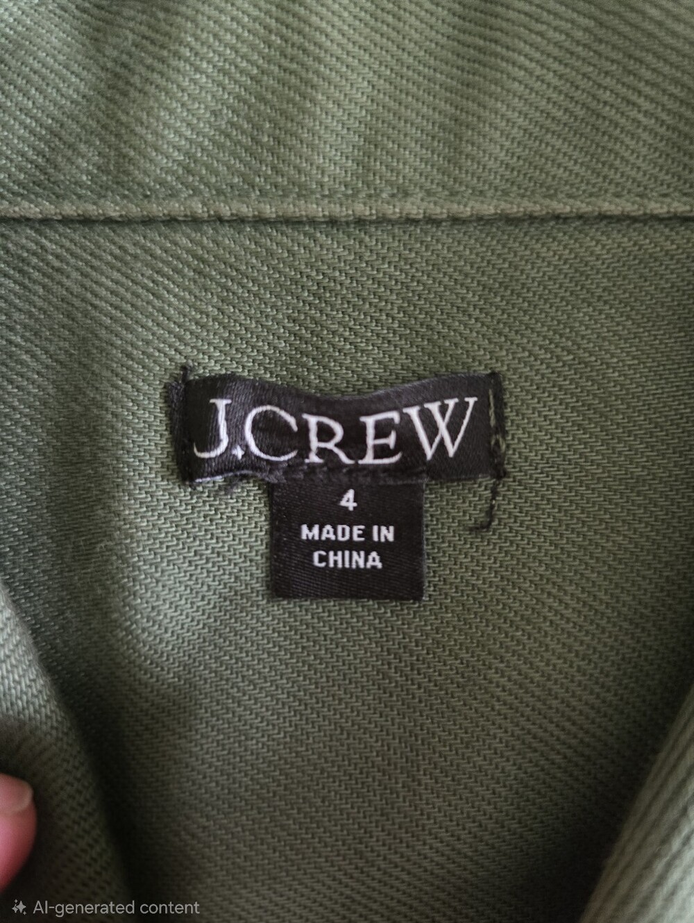 J.Crew Olive Green Utility Zip-Front Mini Dress Womens Size 4 Military Chic - Picture 3 of 10